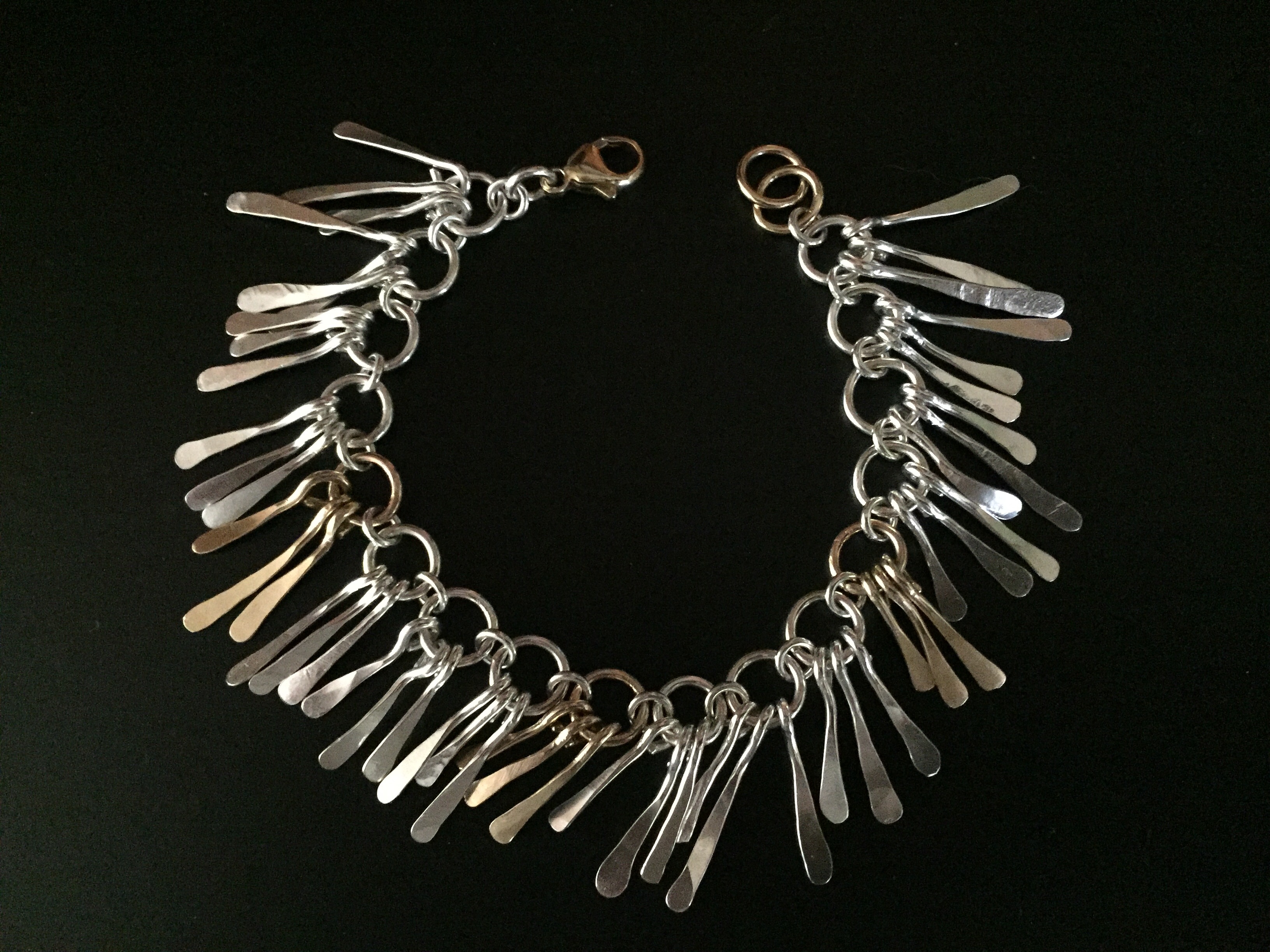 Sterling silver fringe bracelet