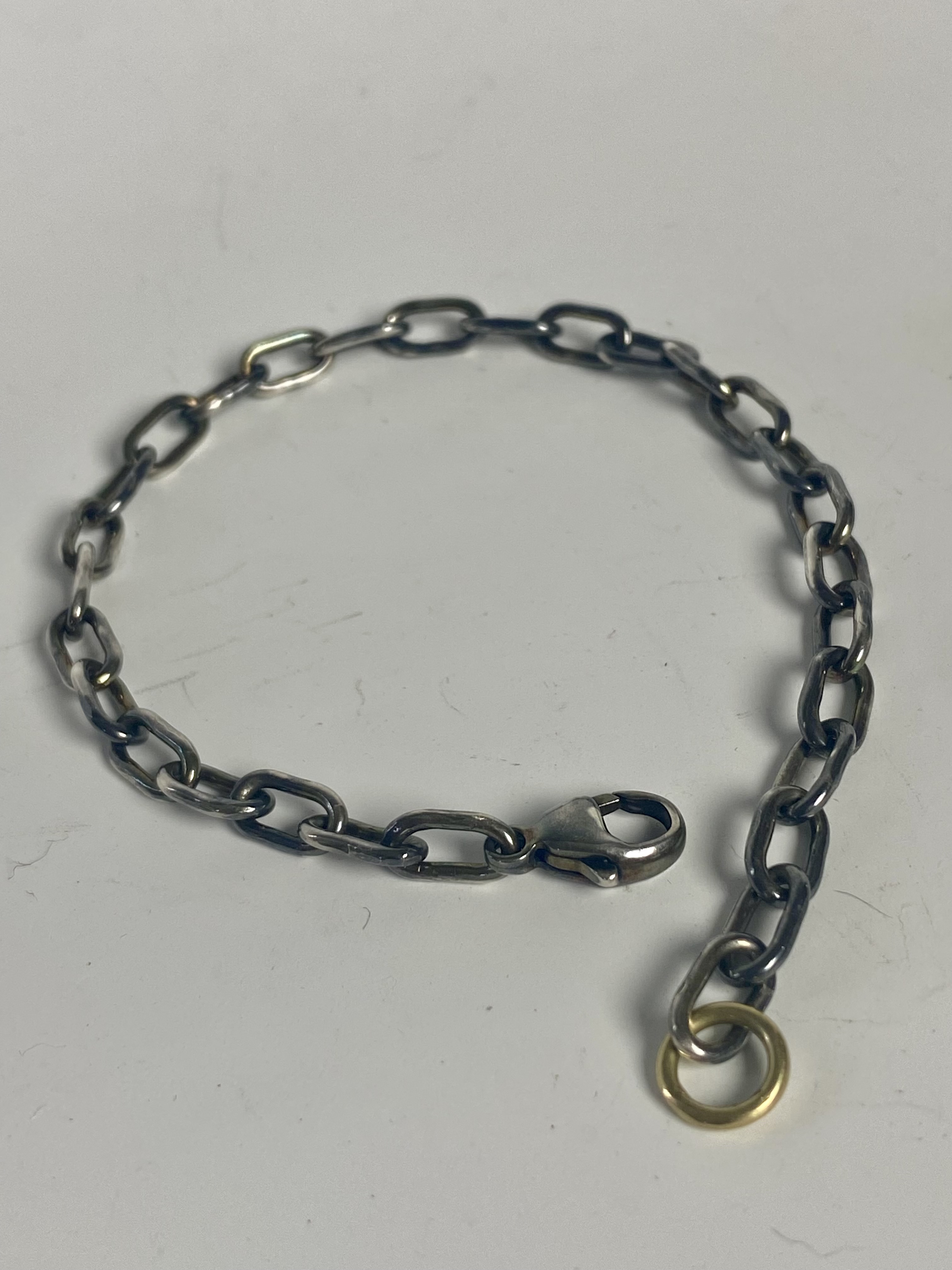 Mixed-metal chain bracelet