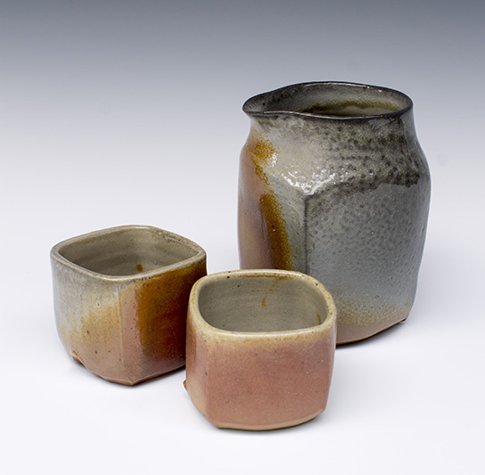 Wood-fired ceramic piece