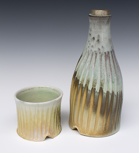 Wood-fired ceramic piece