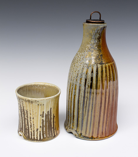Wood-fired ceramic vessel